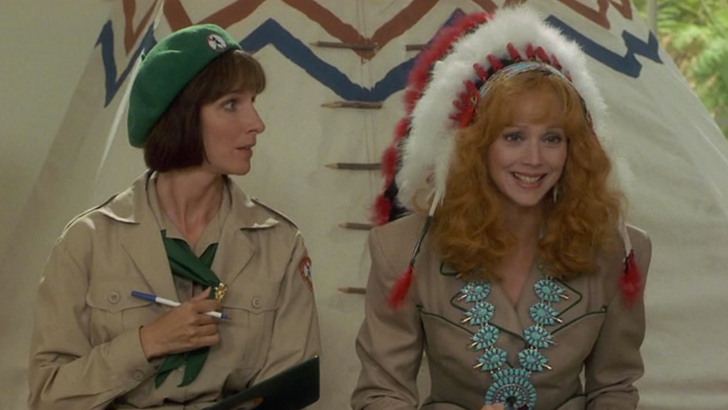 Illustration for article titled Every Outfit Shelley Long Wears in Troop Beverly Hills, Ranked